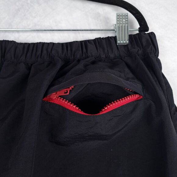 Vintage Spalding Nylon Pants Mens XL Black Cargo Relaxed Basketball Streetwear - Picture 9 of 16